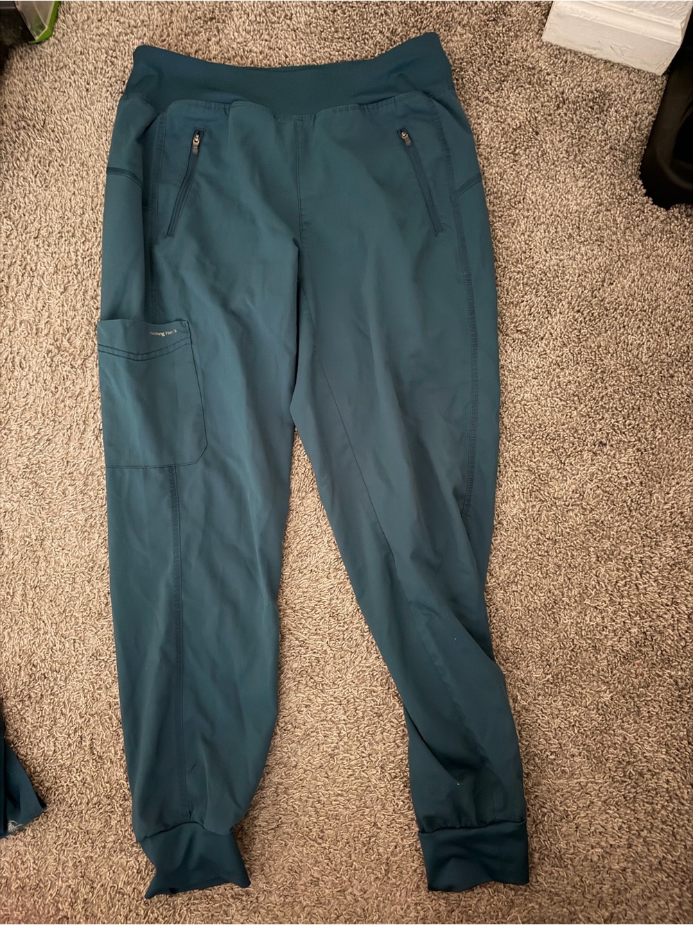 Women’s Caribbean blue scrub joggers